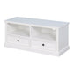 Living Room Wooden White TV Cabinet with 2 Drawers FredCo