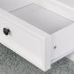 Living Room Wooden White TV Cabinet with 2 Drawers FredCo