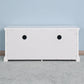 Living Room Wooden White TV Cabinet with 2 Drawers FredCo