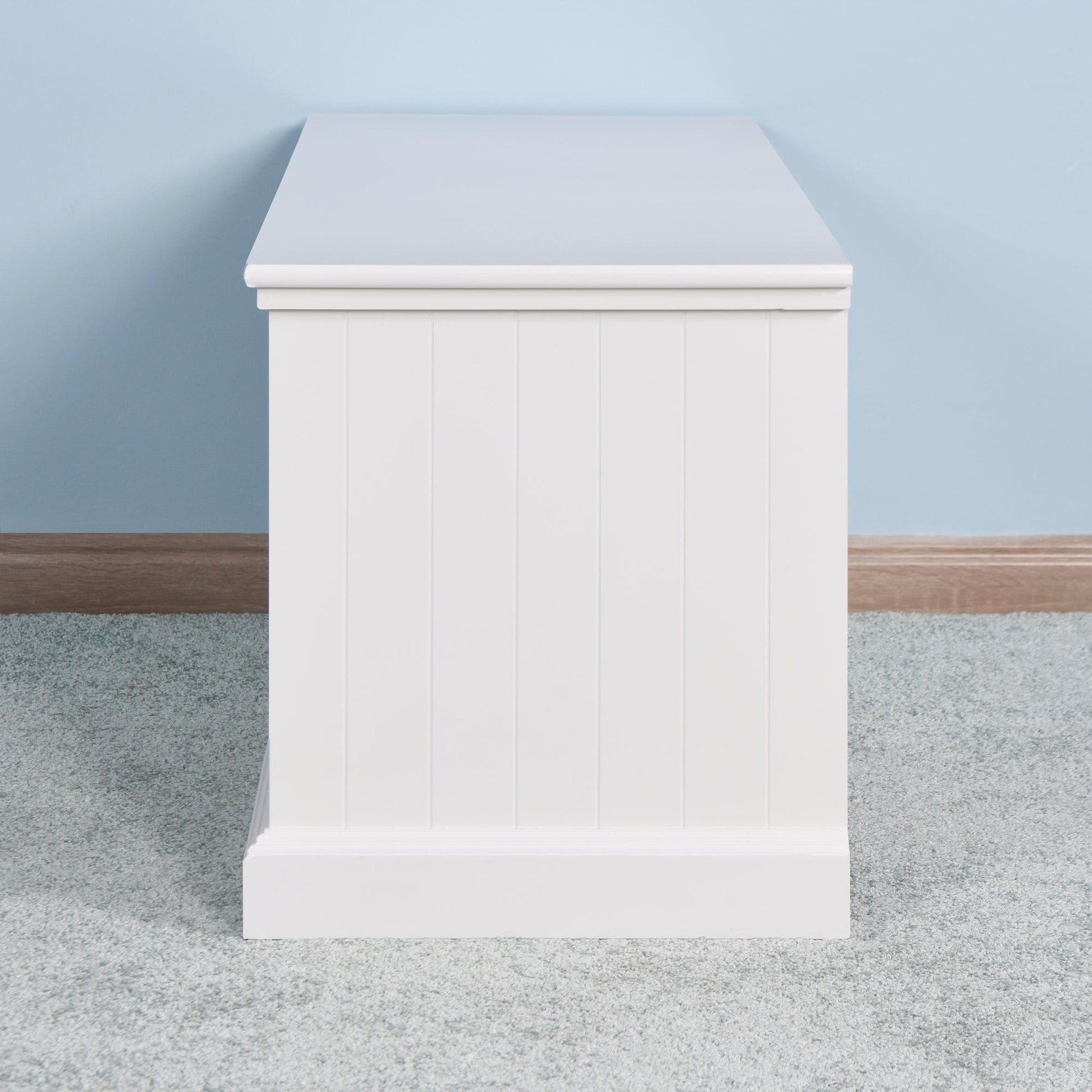 Living Room Wooden White TV Cabinet with 2 Drawers FredCo