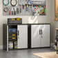 Lockable Steel Storage Cabinet, Silver 35" FredCo