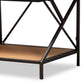 Logan Modern Industrial Walnut Brown Finished Wood and Black Finished Metal 3-Tier Console Table FredCo