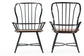 Longford "Dark-Walnut" Wood and Black Metal Vintage Industrial Dining Arm Chair (Set of 2) FredCo
