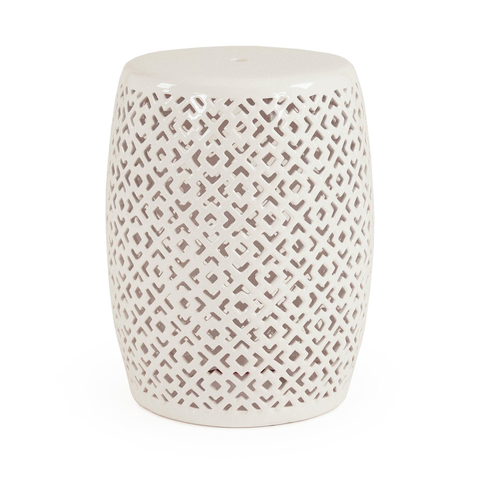 Lorin Garden Stool White JW161260 White FredCo