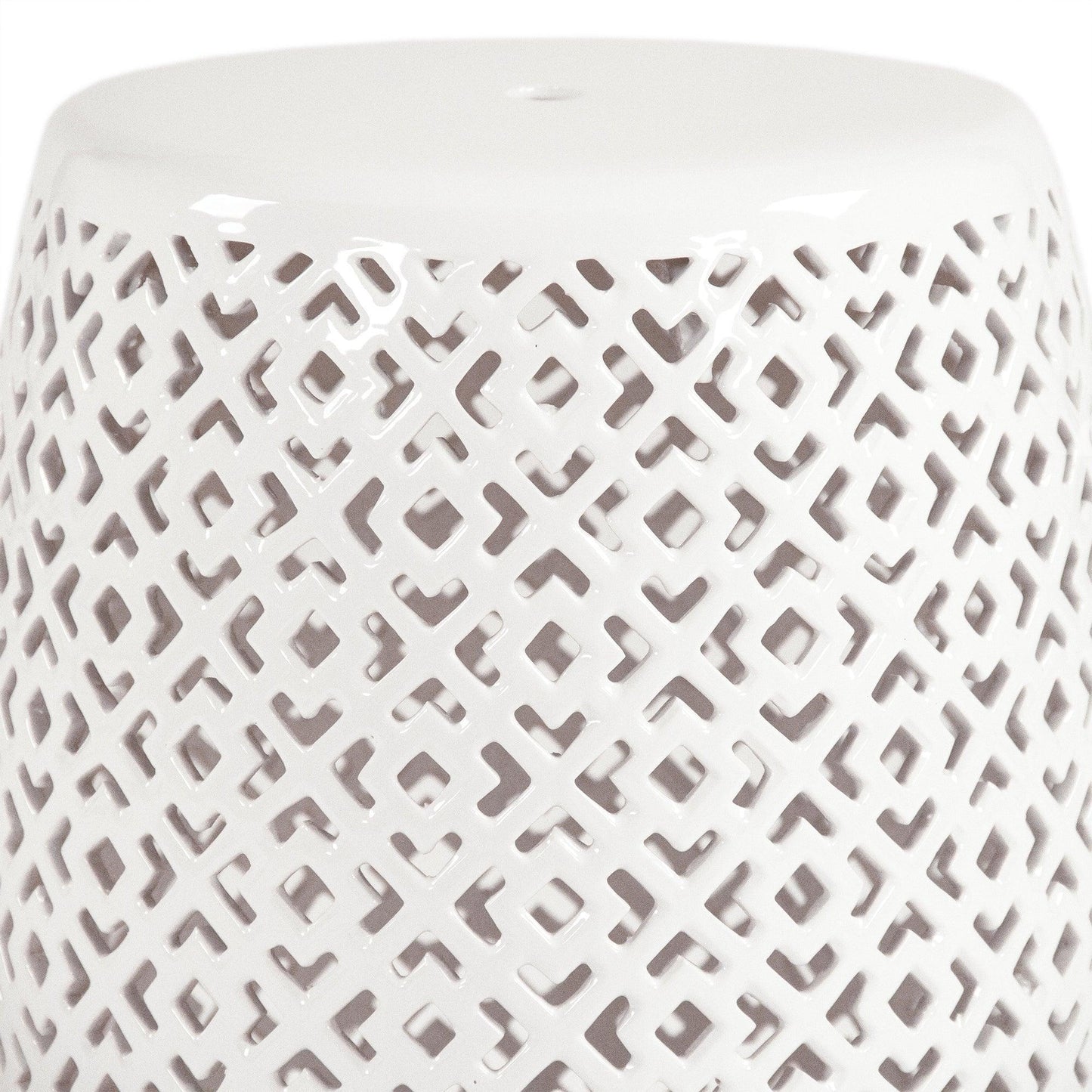 Lorin Garden Stool White JW161260 White FredCo