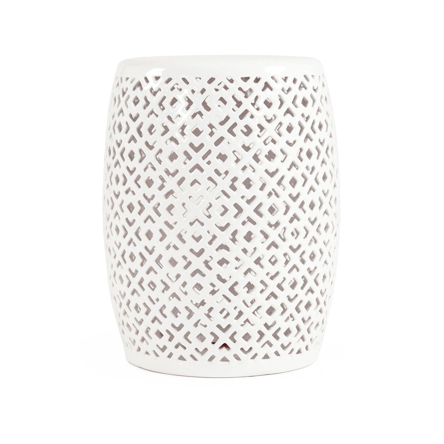 Lorin Garden Stool White JW161260 White FredCo