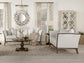 Lorraine 2-piece Upholstered Living Room Set with Flared Arms Beige 511191-S2 Coaster FredCo