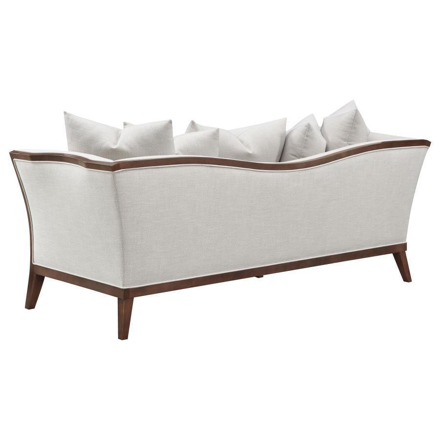 Lorraine 2-piece Upholstered Living Room Set with Flared Arms Beige 511191-S2 Coaster FredCo