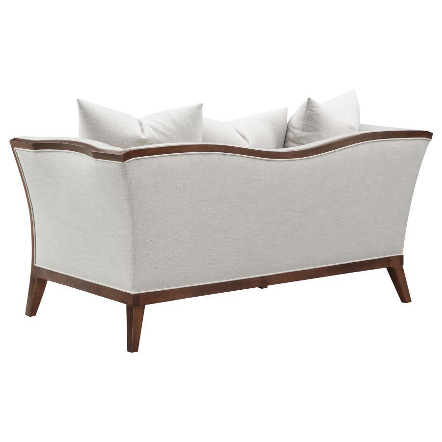 Lorraine 2-piece Upholstered Living Room Set with Flared Arms Beige 511191-S2 Coaster FredCo