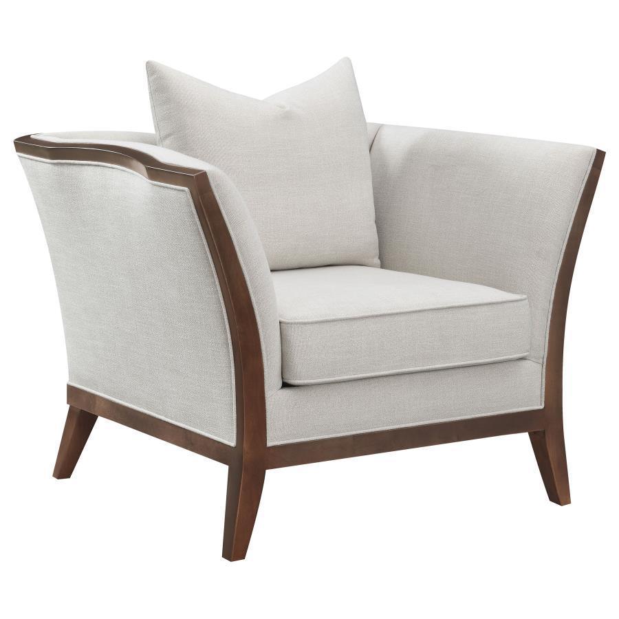 Lorraine 3-piece Upholstered Living Room Set with Flared Arms Beige 511191-S3 Coaster FredCo
