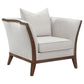 Lorraine 3-piece Upholstered Living Room Set with Flared Arms Beige 511191-S3 Coaster FredCo