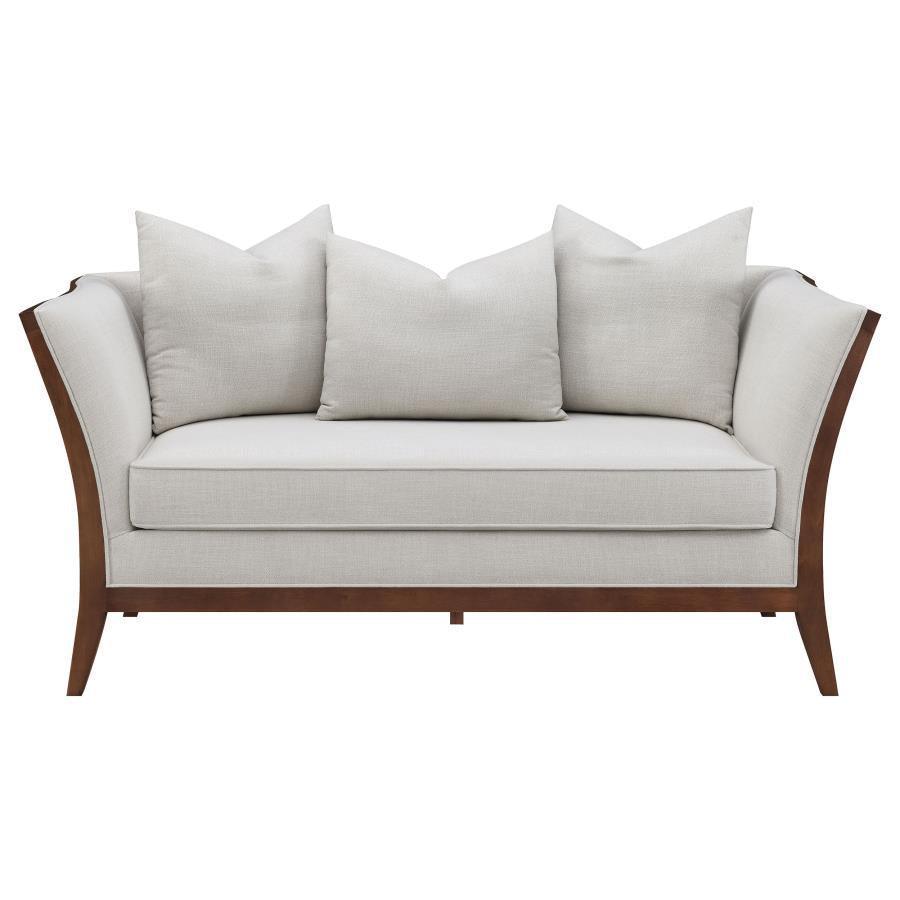 Lorraine 3-piece Upholstered Living Room Set with Flared Arms Beige 511191-S3 Coaster FredCo