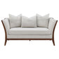 Lorraine 3-piece Upholstered Living Room Set with Flared Arms Beige 511191-S3 Coaster FredCo
