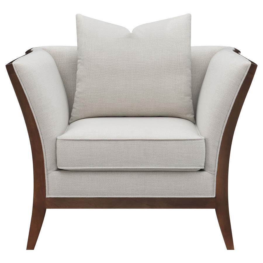 Lorraine 3-piece Upholstered Living Room Set with Flared Arms Beige 511191-S3 Coaster FredCo