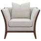 Lorraine 3-piece Upholstered Living Room Set with Flared Arms Beige 511191-S3 Coaster FredCo