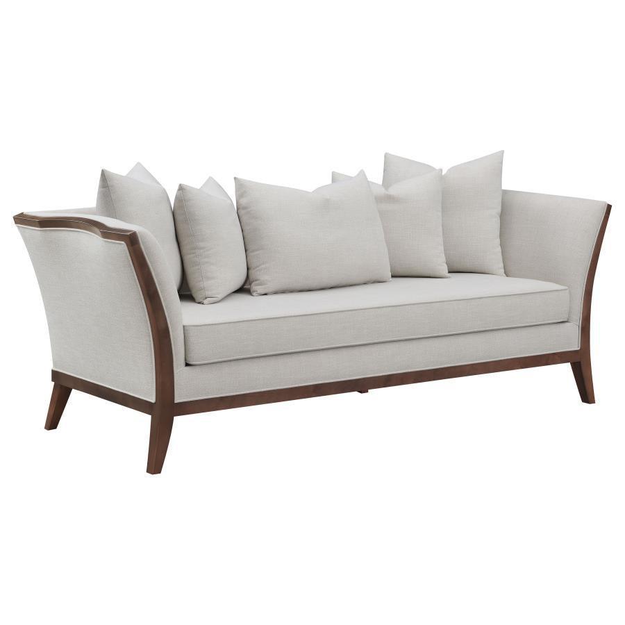 Lorraine 3-piece Upholstered Living Room Set with Flared Arms Beige 511191-S3 Coaster FredCo