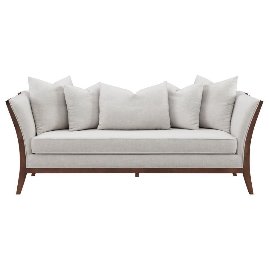 Lorraine 3-piece Upholstered Living Room Set with Flared Arms Beige 511191-S3 Coaster FredCo