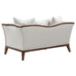 Lorraine 3-piece Upholstered Living Room Set with Flared Arms Beige 511191-S3 Coaster FredCo