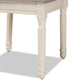 Louane Traditional French Inspired Grey Fabric Upholstered and White Finished Wood 2-Piece Dining Chair Set FredCo