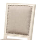 Louane Traditional French Inspired Grey Fabric Upholstered and White Finished Wood 2-Piece Dining Chair Set FredCo