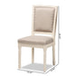 Louane Traditional French Inspired Grey Fabric Upholstered and White Finished Wood 2-Piece Dining Chair Set FredCo