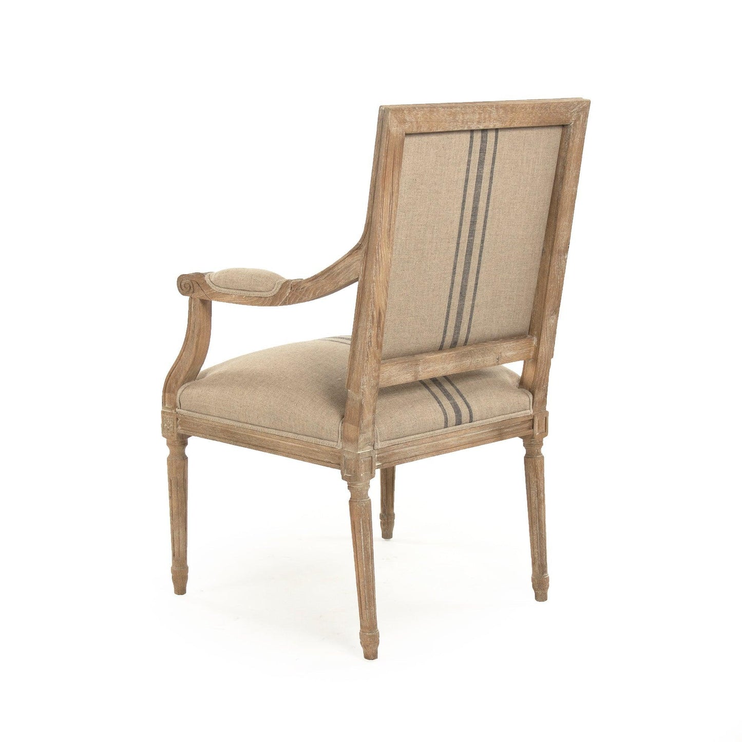 Louis Arm Chair B008 E272 A033 Blue Stripe FredCo