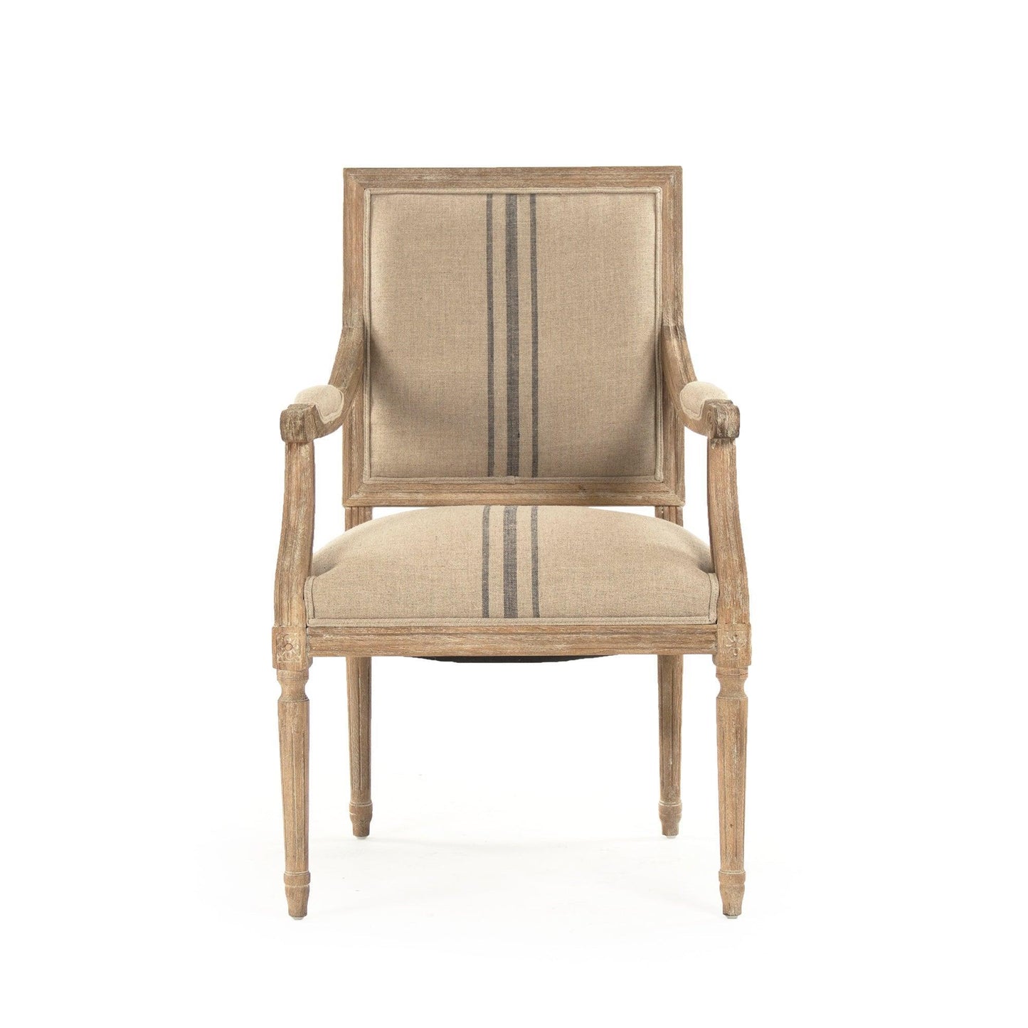 Louis Arm Chair B008 E272 A033 Blue Stripe FredCo