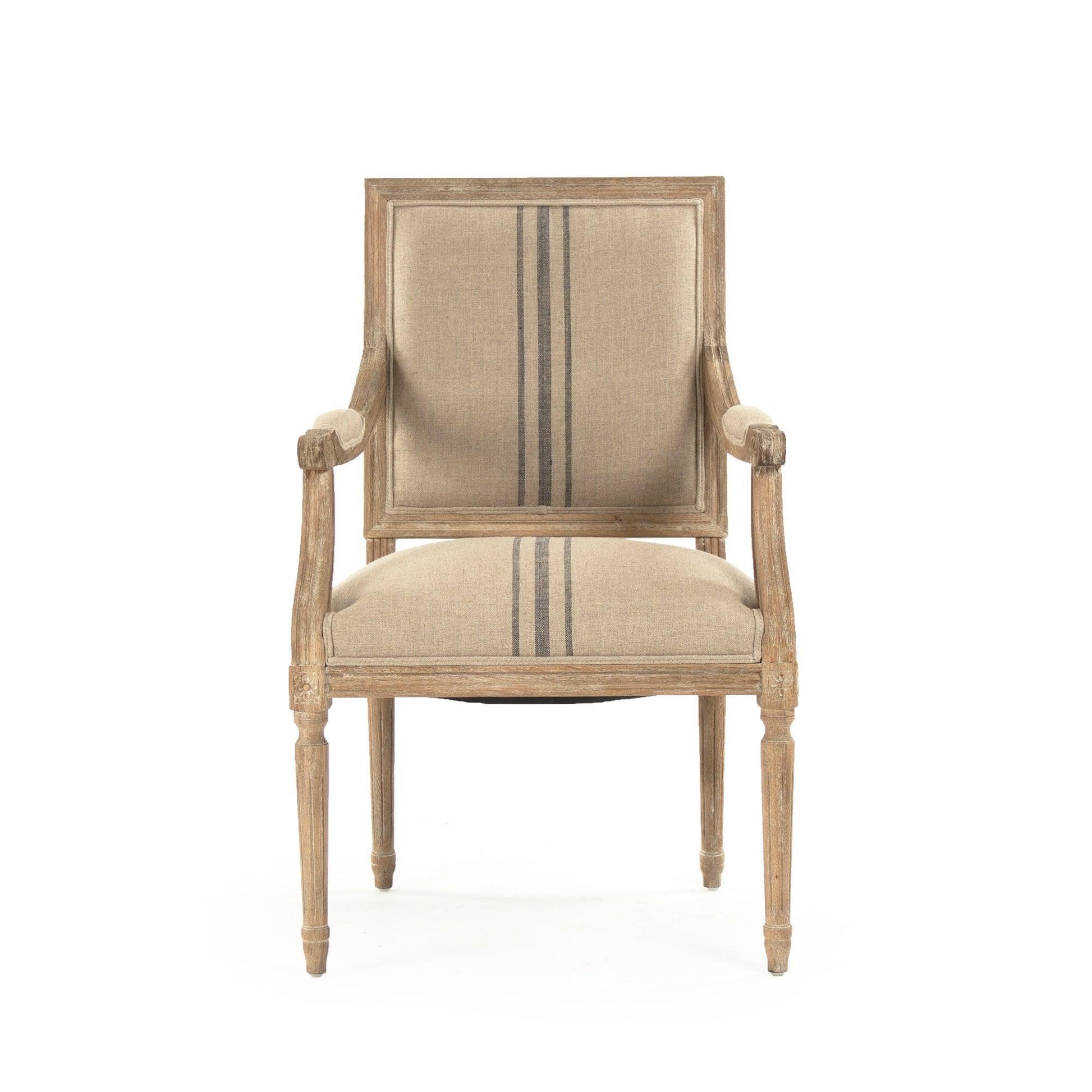 Louis Arm Chair B008 E272 A033 Blue Stripe FredCo