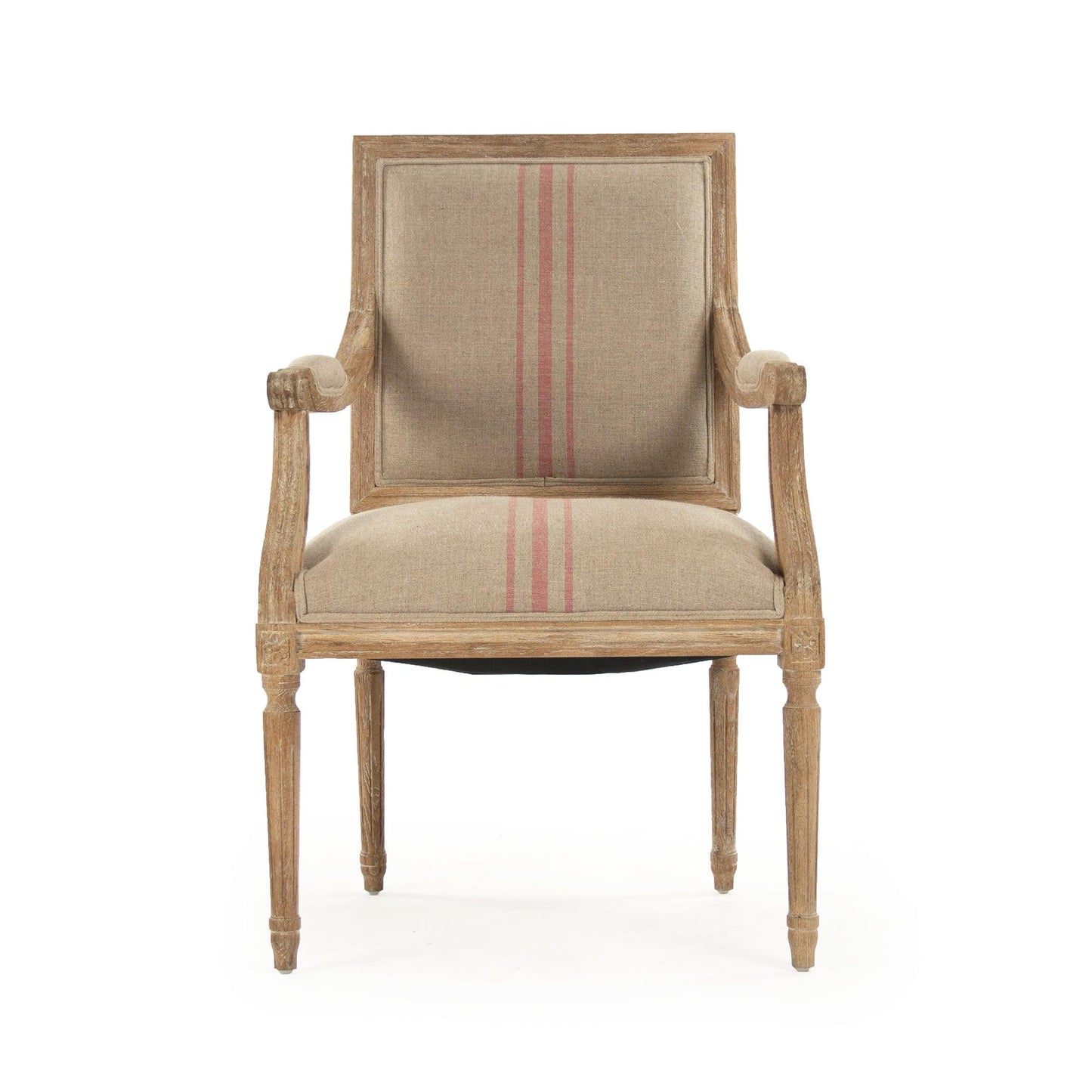 Louis Arm Chair B008 E272 A034 Red Stripe FredCo