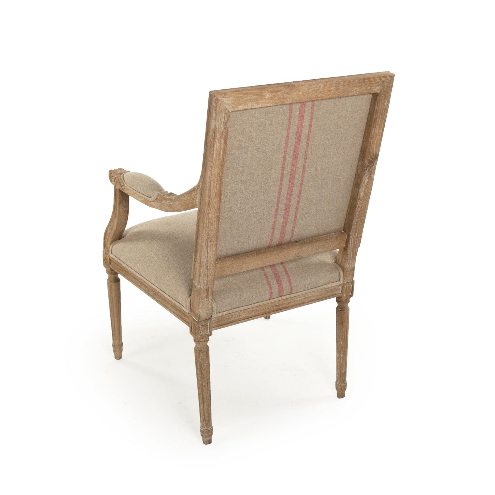 Louis Arm Chair B008 E272 A034 Red Stripe FredCo
