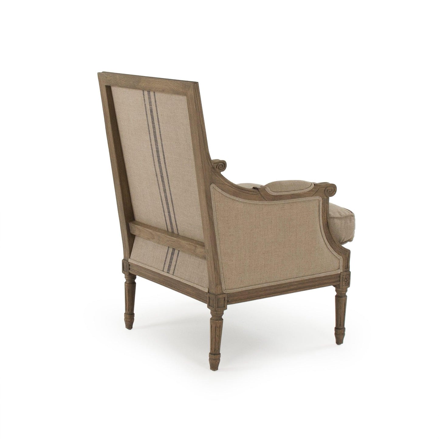 Louis Club Chair B007 E255-3 A033 Blue Stripe FredCo