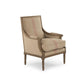 Louis Club Chair B007 E255-3 A034 Red Stripe FredCo