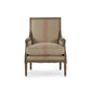 Louis Club Chair B007 E255-3 A034 Red Stripe FredCo