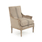 Louis Club Chair B007 E272 A033 Blue Stripe FredCo