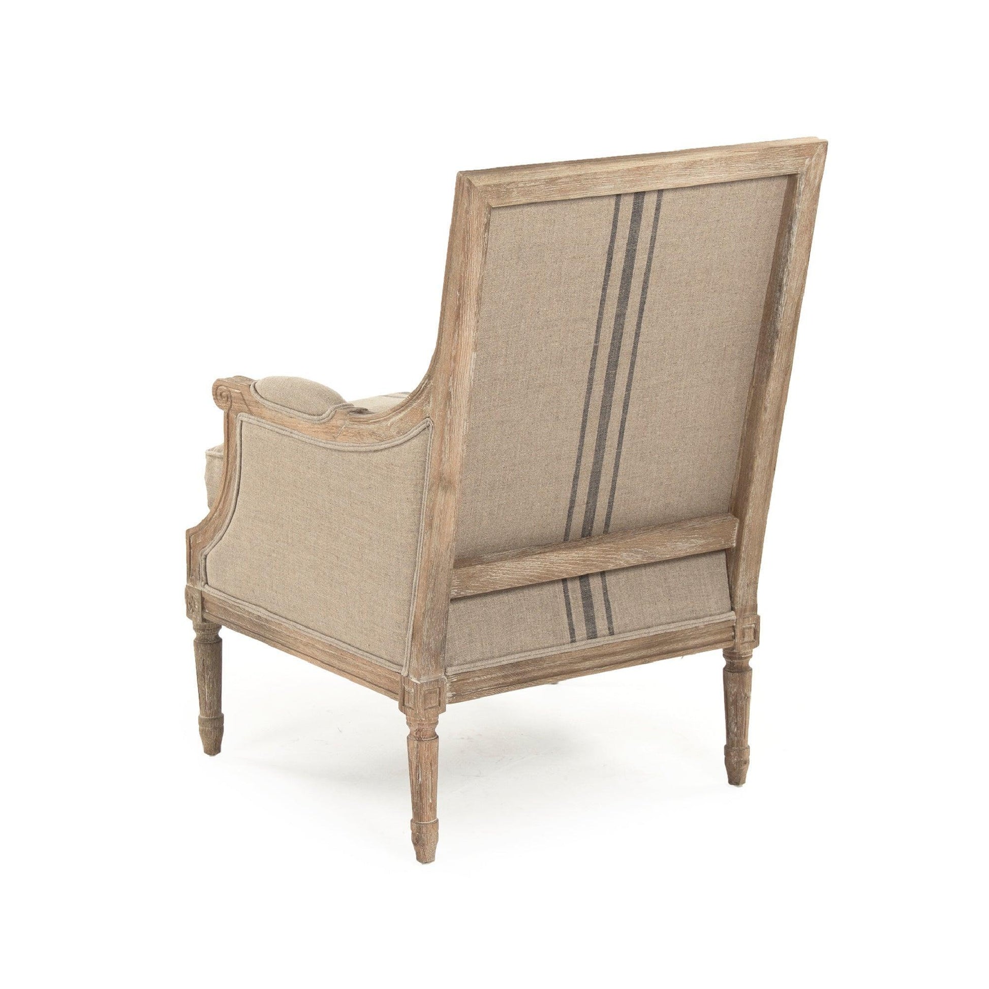 Louis Club Chair B007 E272 A033 Blue Stripe FredCo