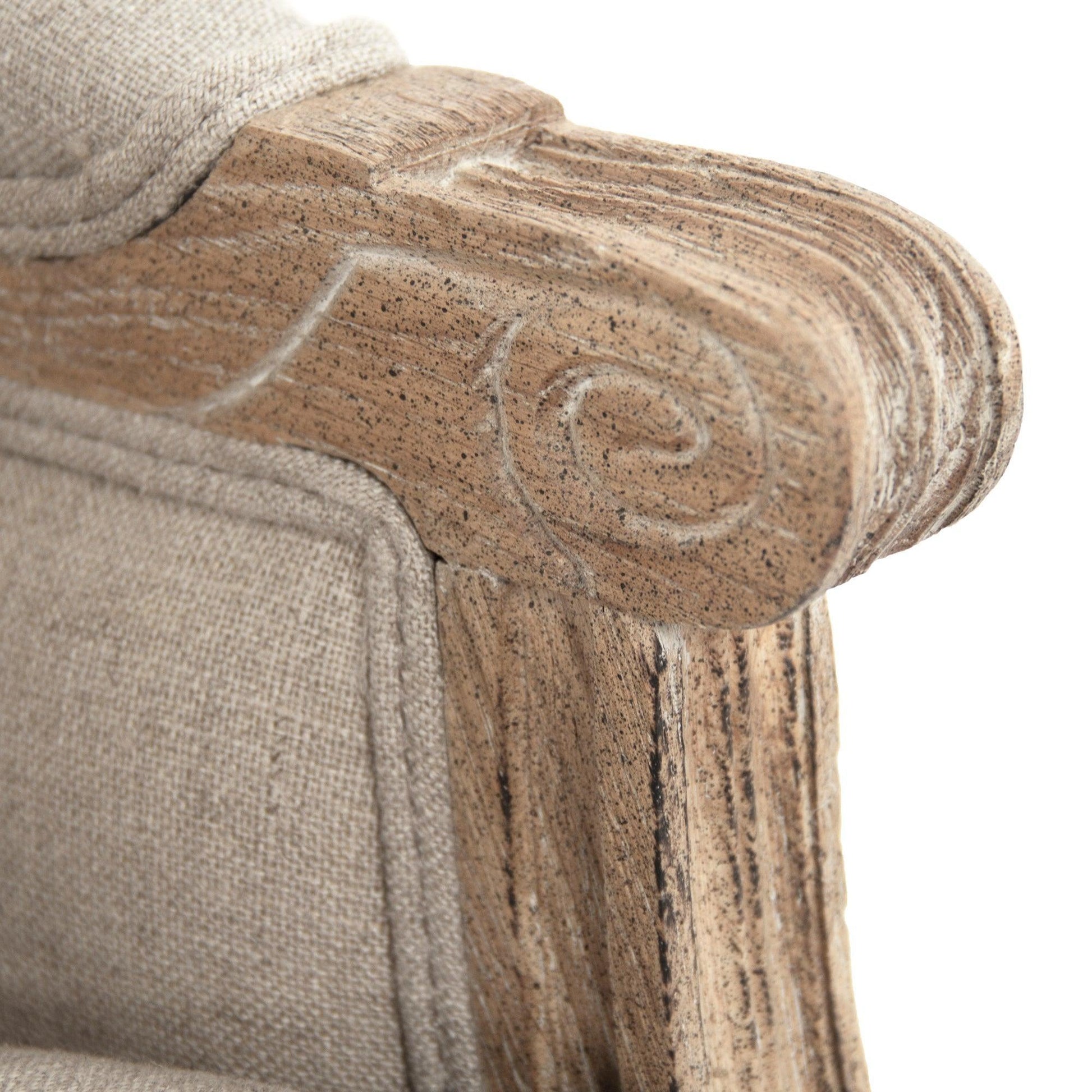 Louis Club Chair B007 E272 A034 Red Stripe FredCo