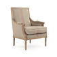 Louis Club Chair B007 E272 A034 Red Stripe FredCo