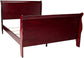 Louis Philippe Queen Sleigh Panel Bed Red Brown FredCo