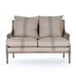 Louis Settee B007-2 E255-3 Stripe Blue A033 FredCo