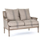 Louis Settee B007-2 E255-3 Stripe Blue A033 FredCo