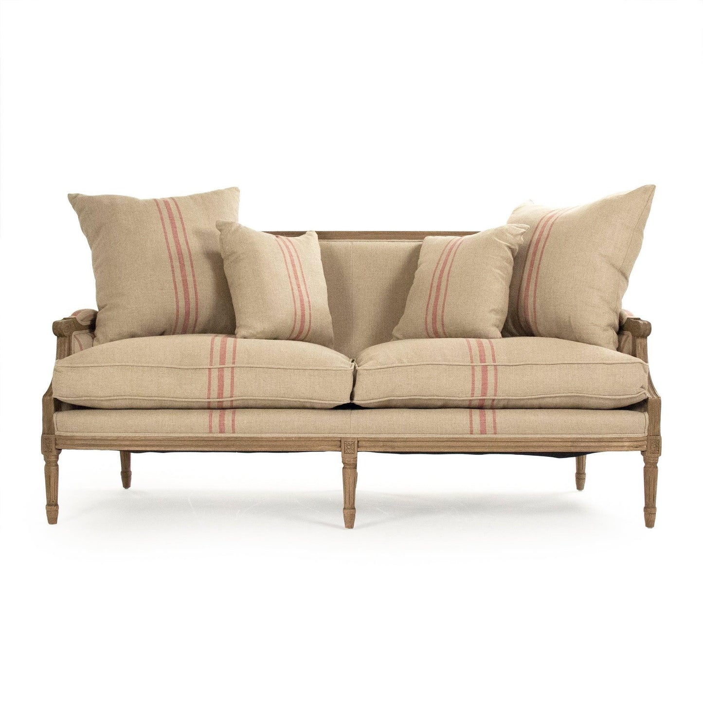 Louis Sofa B007-3 E255-3 A034 Red Stripe FredCo