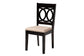 Louisa Modern Beige Fabric and Dark Brown Finished Wood 5-Piece Dining Set FredCo