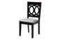 Louisa Modern Grey Fabric and Dark Brown Finished Wood 5-Piece Dining Set FredCo