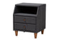 Louvain Mid-Century Modern Transitional Dark Grey Fabric Upholstered Twin Size 3-Piece Bedroom Set FredCo