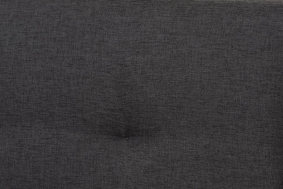 Louvain Mid-Century Modern Transitional Dark Grey Fabric Upholstered Twin Size 3-Piece Bedroom Set FredCo