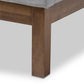 Louvain Modern and Contemporary Greyish Beige Fabric Upholstered Walnut-Finished Twin Sized Platform Bed FredCo
