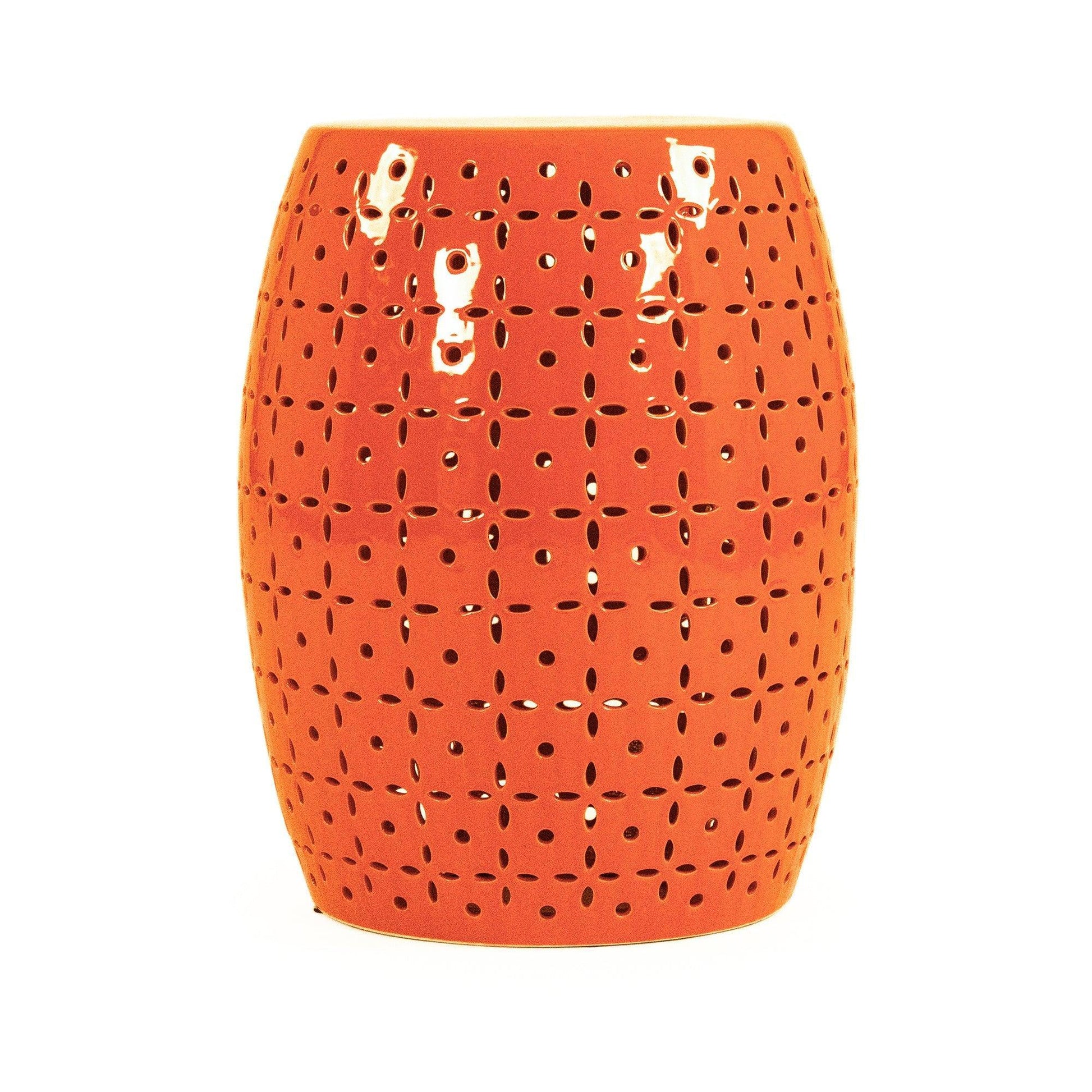 Lovell Garden Stool Orange JW150015 Orange FredCo