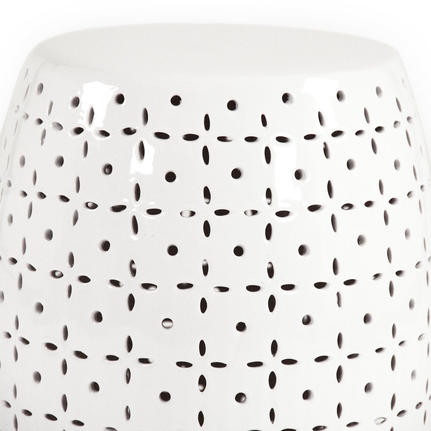 Lovell Garden Stool White JW150015 White FredCo