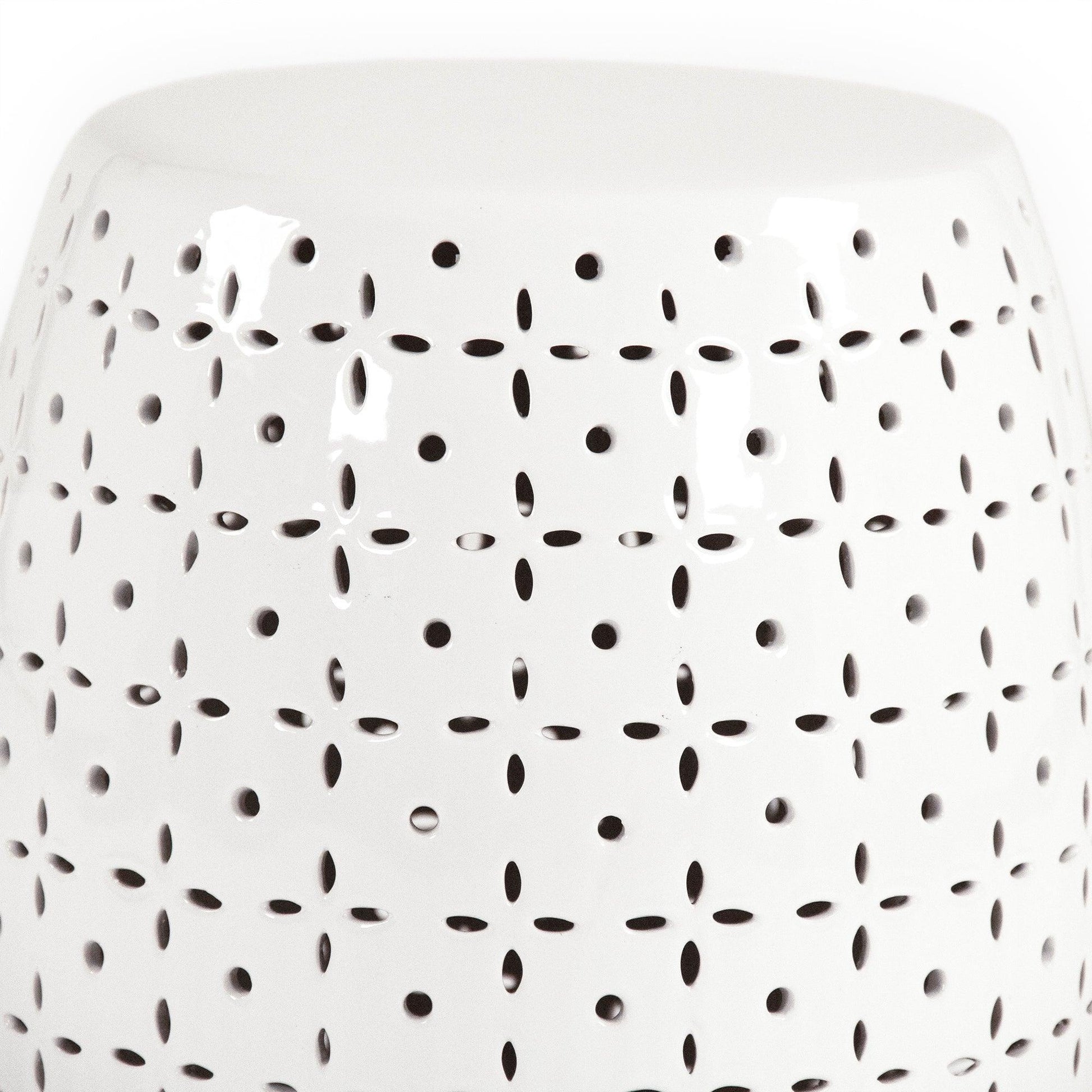 Lovell Garden Stool White JW150015 White FredCo