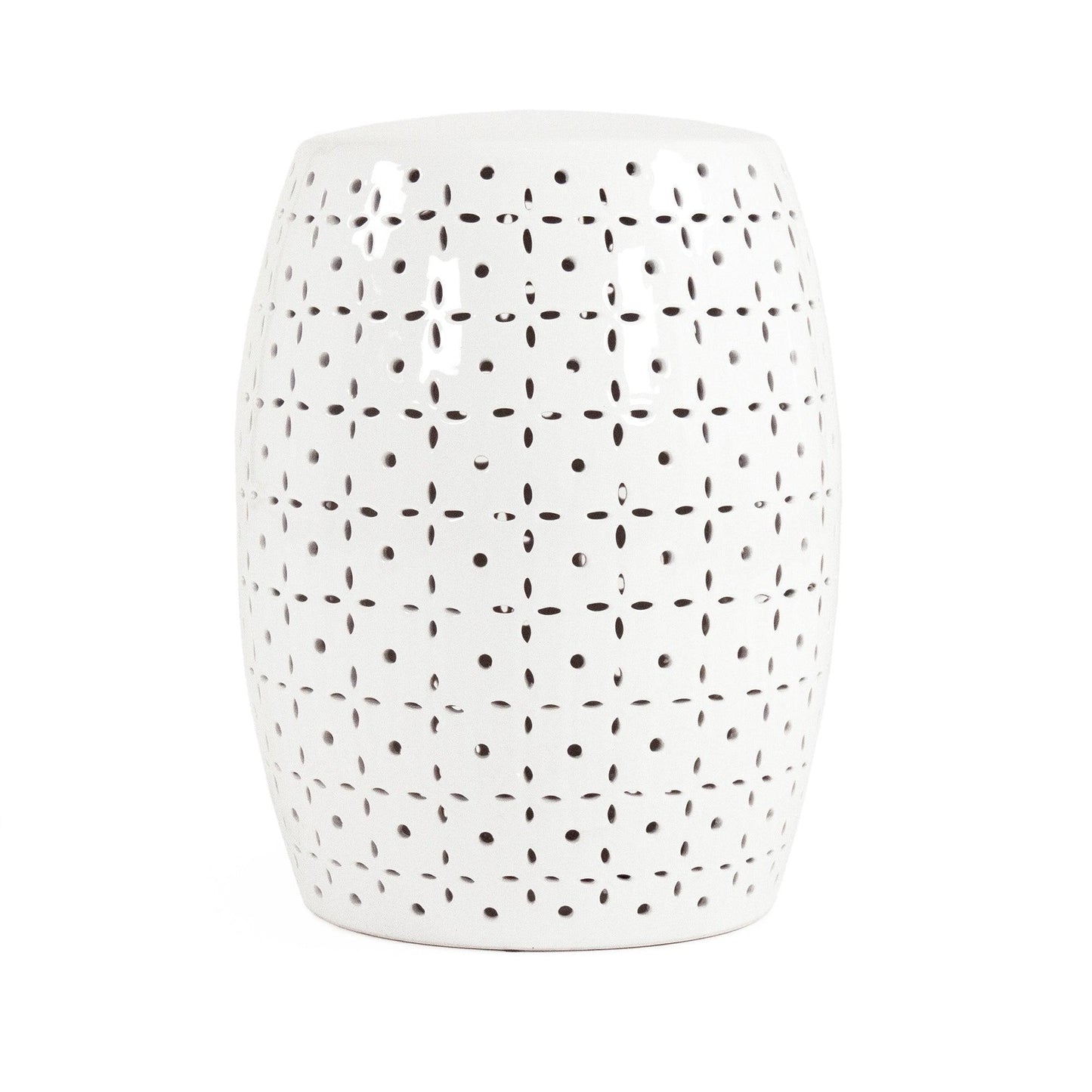 Lovell Garden Stool White JW150015 White FredCo